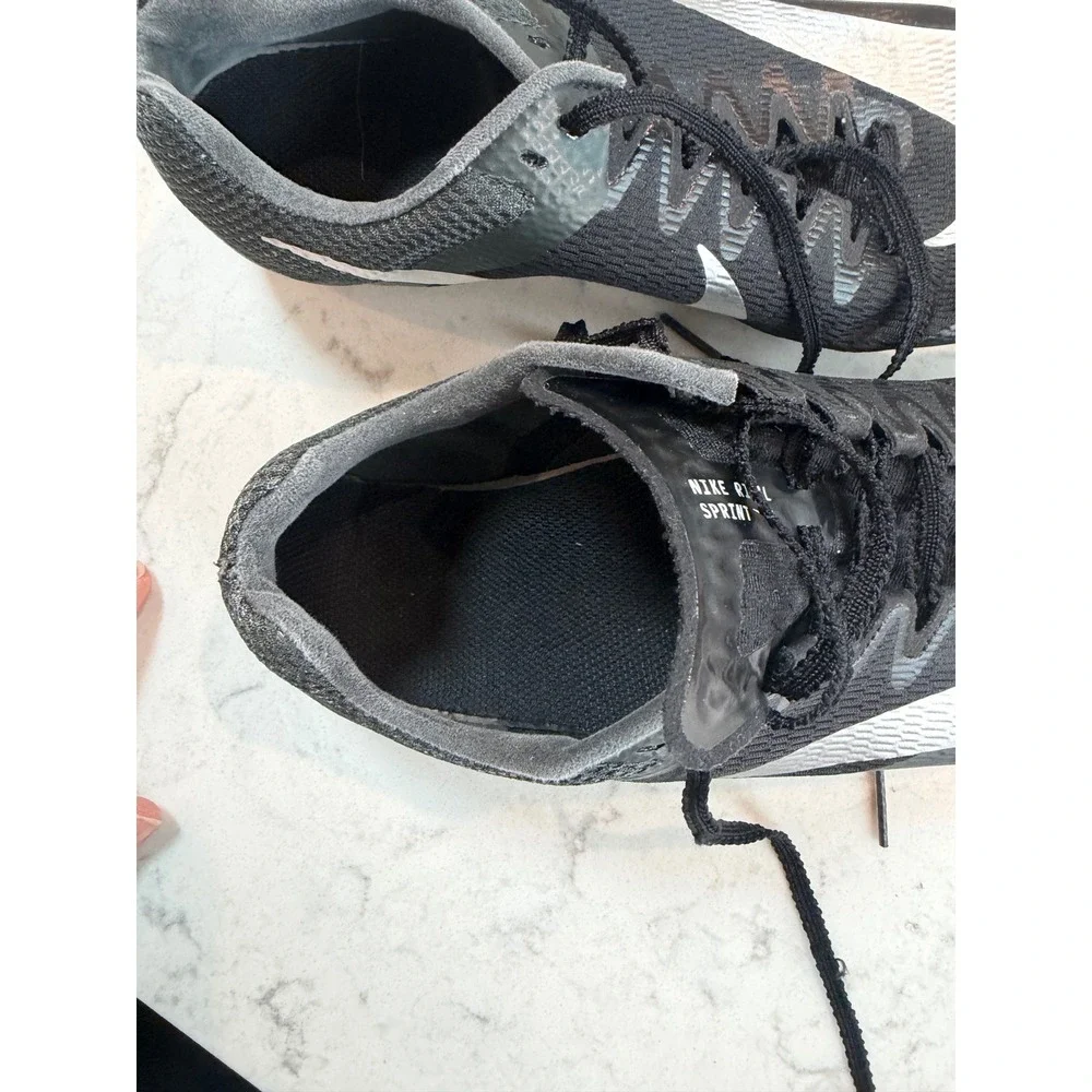 Nike Rival Sprint Track Field Spikes Black Silver FZ9663-001 Mens 6.5 Womens 8